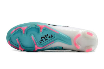 Unisex Nike Air Zoom Mercurial Vapor 15 Elite FG Football Boots - White/Blue/Pink