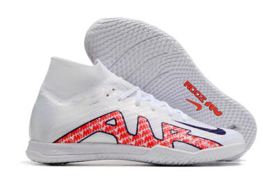 Unisex Nike Air Zoom Mercurial Superfly 9 Elite IC Football Shoes - White/Red/Black