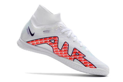 Unisex Nike Air Zoom Mercurial Superfly 9 Elite IC Football Shoes - White/Red/Black