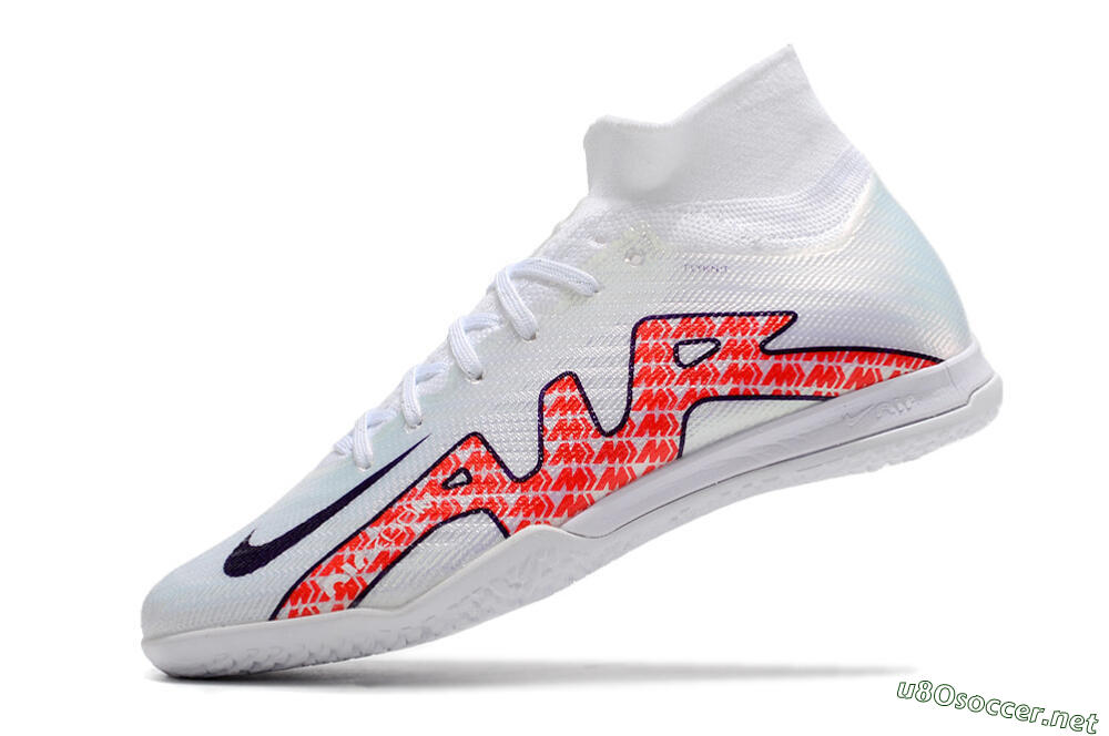 Unisex Nike Air Zoom Mercurial Superfly 9 Elite IC Football Shoes - White/Red/Black 5
