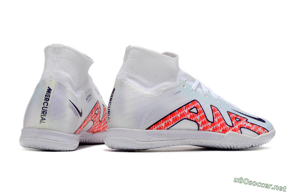 Unisex Nike Air Zoom Mercurial Superfly 9 Elite IC Football Shoes - White/Red/Black 6