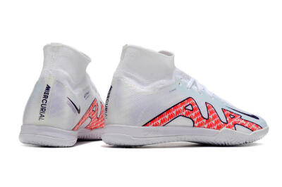 Unisex Nike Air Zoom Mercurial Superfly 9 Elite IC Football Shoes - White/Red/Black