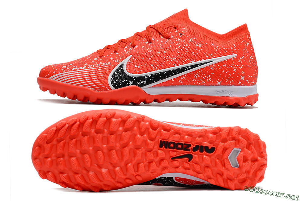 Men's Nike Air Zoom Mercurial Vapor 15 Elidte TF Football Shoes - Red/Black/White 1