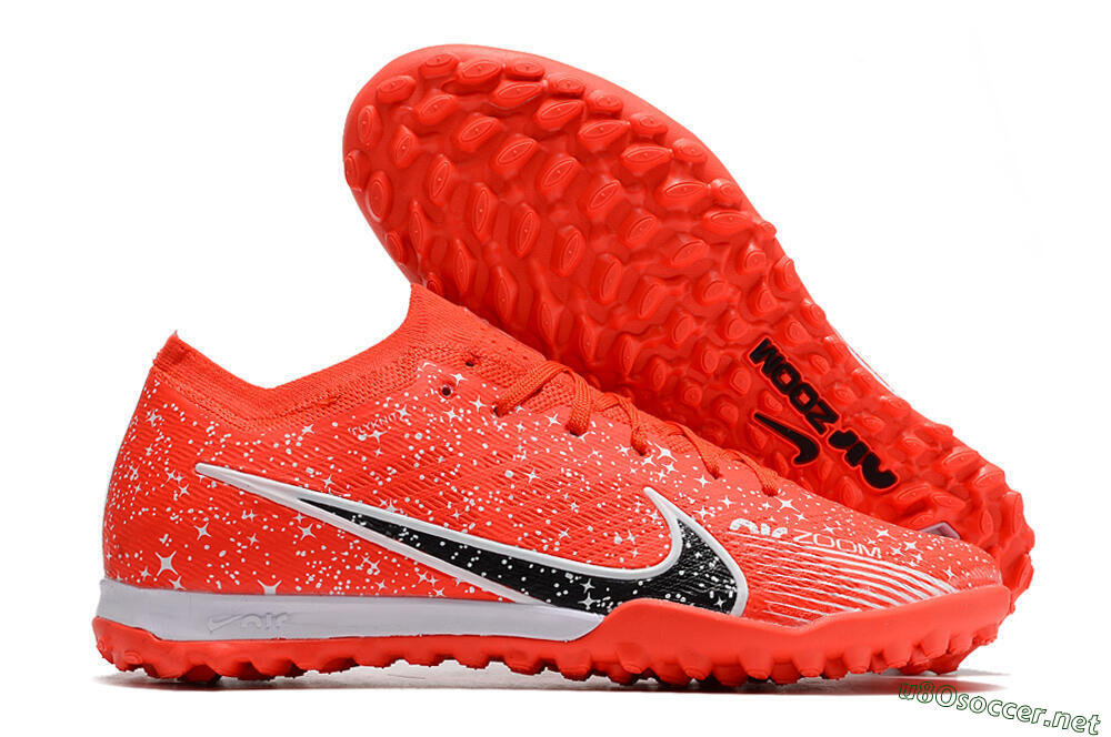 Men's Nike Air Zoom Mercurial Vapor 15 Elidte TF Football Shoes - Red/Black/White 2