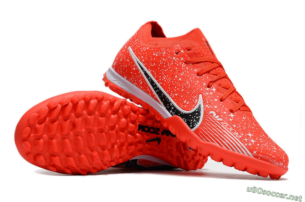 Men's Nike Air Zoom Mercurial Vapor 15 Elidte TF Football Shoes - Red/Black/White 3
