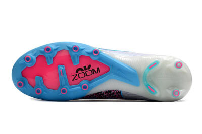 Unisex Nike Air Zoom Mercurial Vapor 15 Elite AG Football Boots - White/Blue/Pink