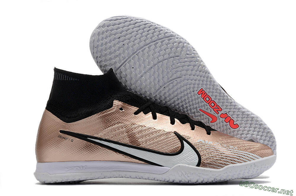 Unisex Nike Mercurial Superfly 9 Elite IC Football Shoes - Gold/Black/White 2