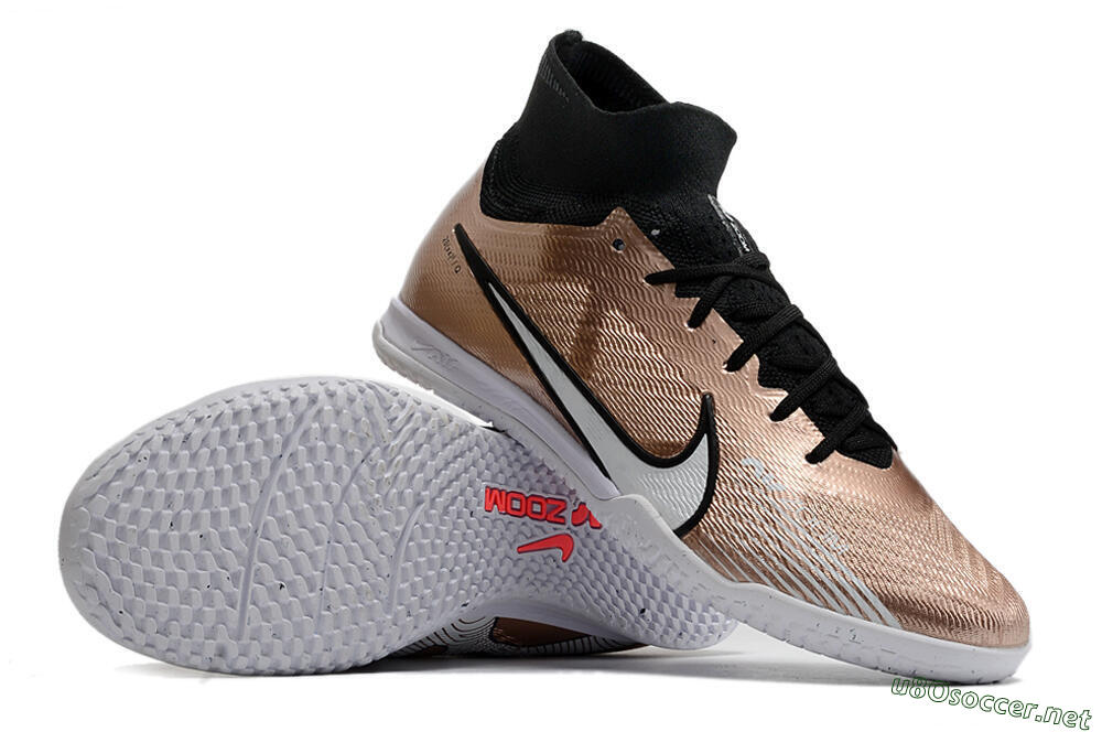 Unisex Nike Mercurial Superfly 9 Elite IC Football Shoes - Gold/Black/White 3