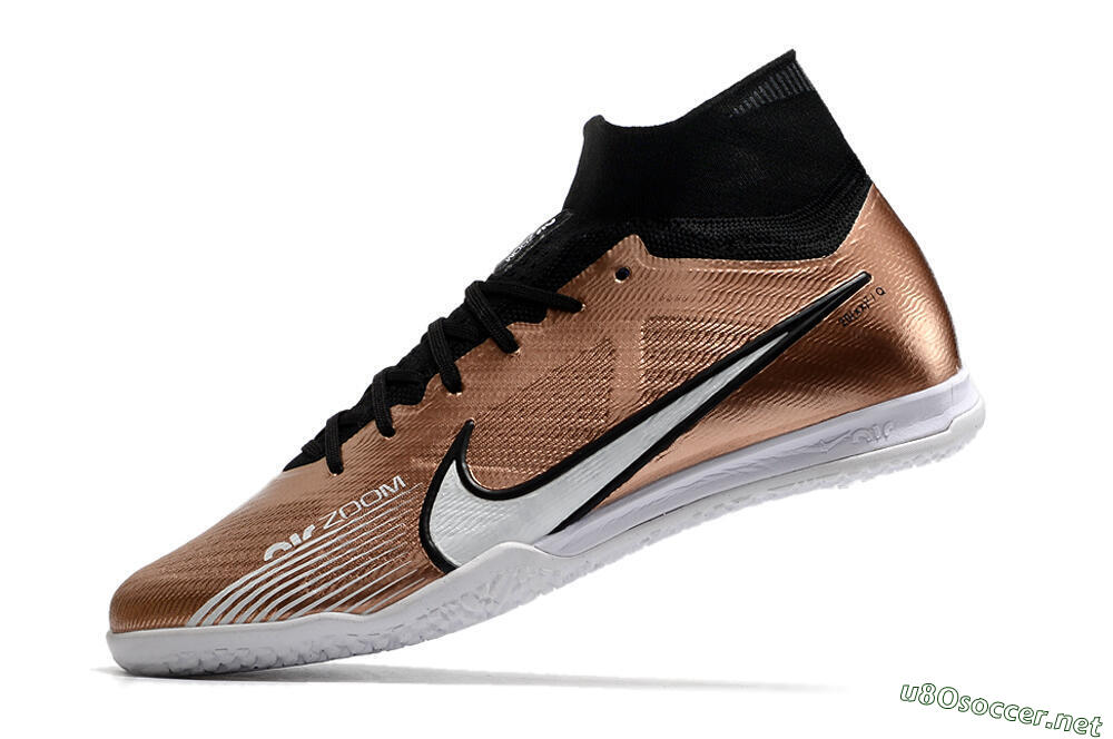 Unisex Nike Mercurial Superfly 9 Elite IC Football Shoes - Gold/Black/White 5