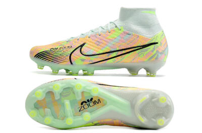Unisex Nike Air Zoom Mercurial Superfly 9 Elite AG Football Boots - Green/Orange