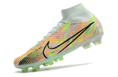 Unisex Nike Air Zoom Mercurial Superfly 9 Elite AG Football Boots - Green/Orange