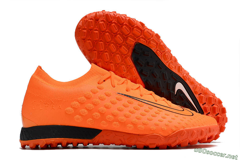 Men's Nike Phantom Ultra Venom TF Football Shoes - Orange/Black 2