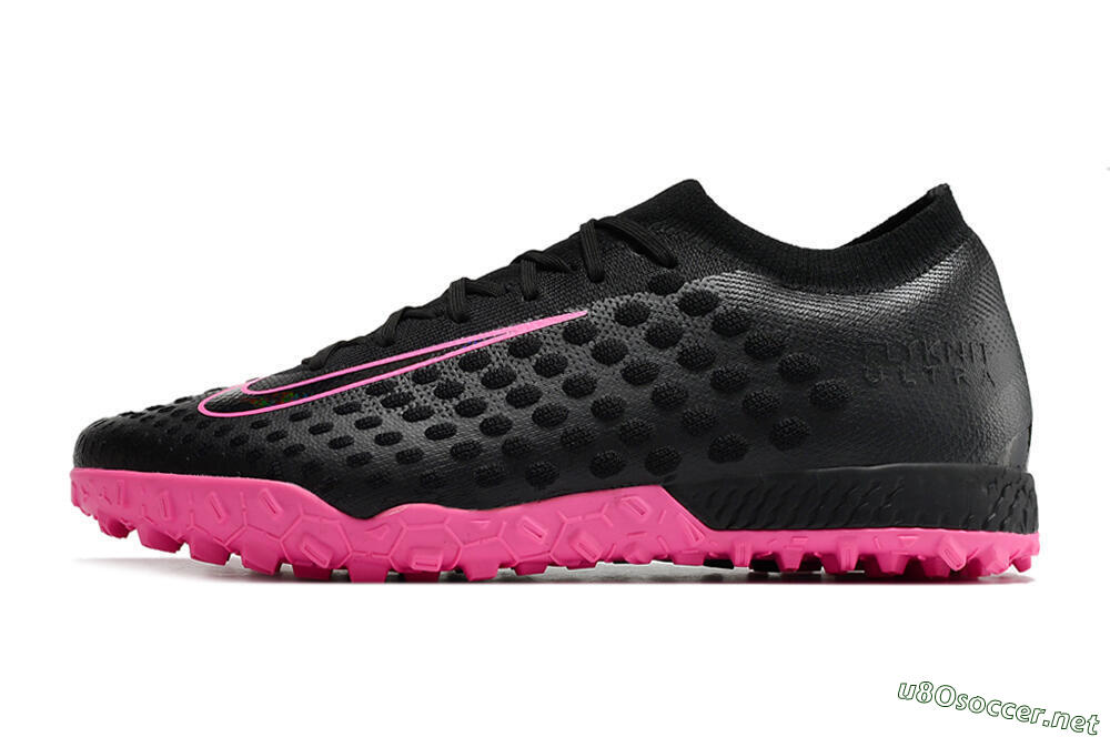 Men's Nike Phantom Ultra Venom TF Football Shoes - Black/Pink 0