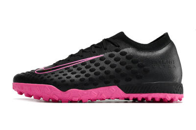 Men's Nike Phantom Ultra Venom TF Football Shoes - Black/Pink