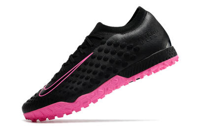Men's Nike Phantom Ultra Venom TF Football Shoes - Black/Pink