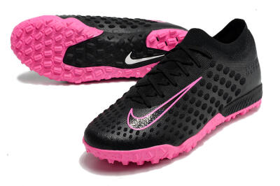 Men's Nike Phantom Ultra Venom TF Football Shoes - Black/Pink