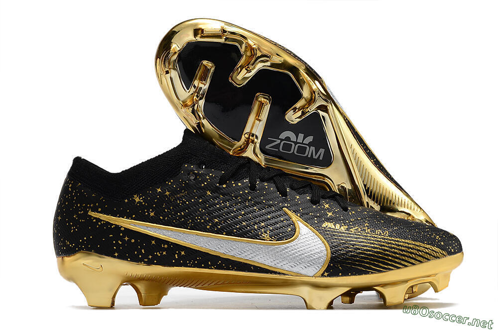 Men's Nike Air Zoom Mercurial Vapor 15 Elite FG Football Boots - Black/Gold 2
