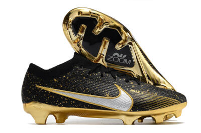 Men's Nike Air Zoom Mercurial Vapor 15 Elite FG Football Boots - Black/Gold