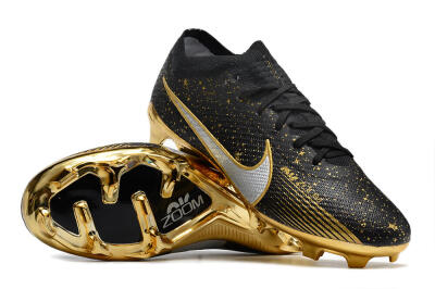 Men's Nike Air Zoom Mercurial Vapor 15 Elite FG Football Boots - Black/Gold