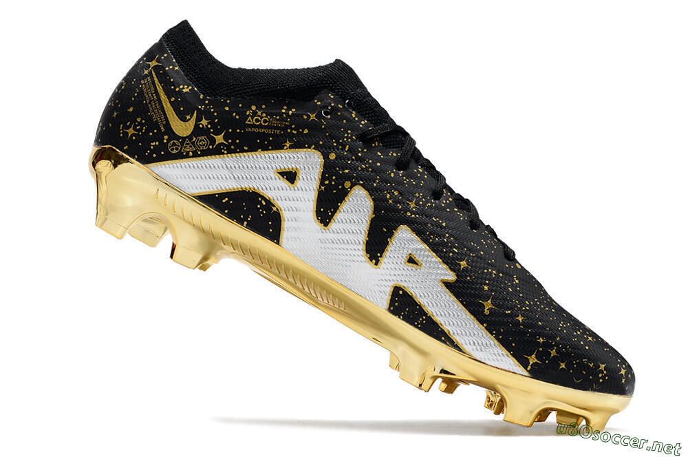 Men's Nike Air Zoom Mercurial Vapor 15 Elite FG Football Boots - Black/Gold 4