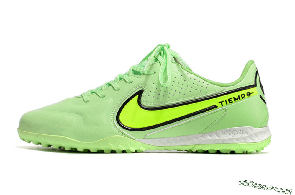 Men's Nike React Tiempo Legend 9 Pro TF Football Shoes - Green/Black 0
