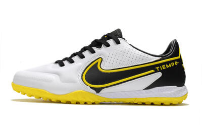 Men's Nike React Tiempo Legend 9 Pro TF Football Shoes - White/Black/Yellow