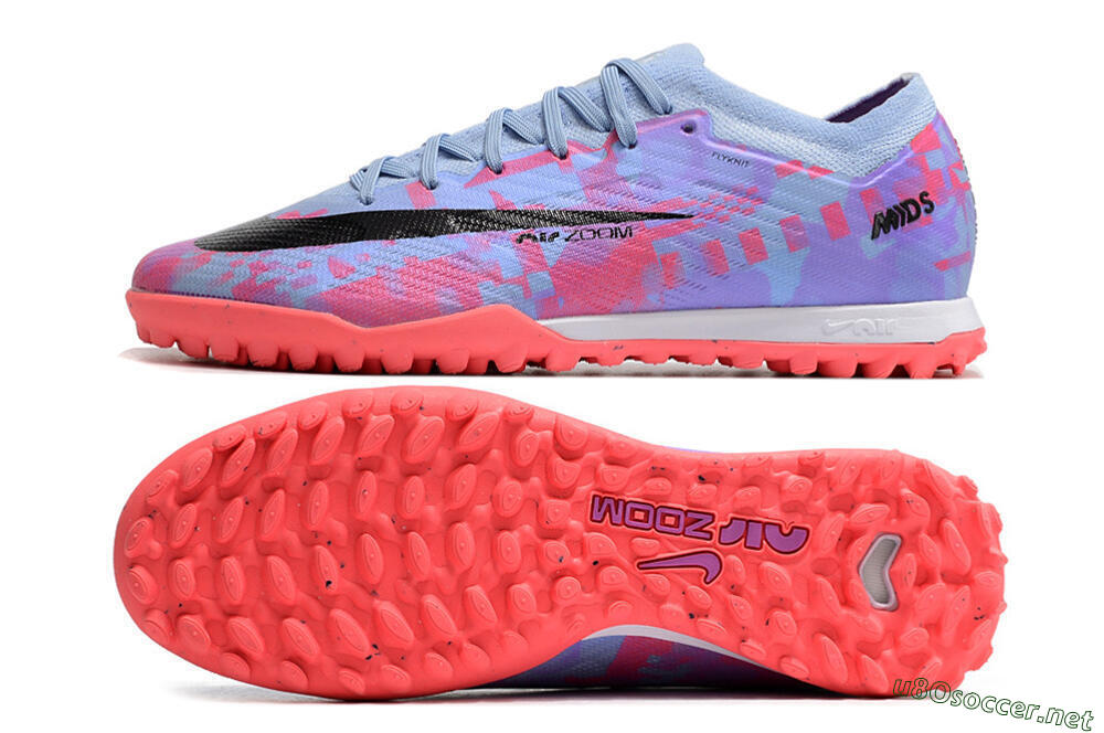 Men's Nike Air Zoom Mercurial Vapor 15 Elite TF Football Shoes - Blue/Purple/Red 1