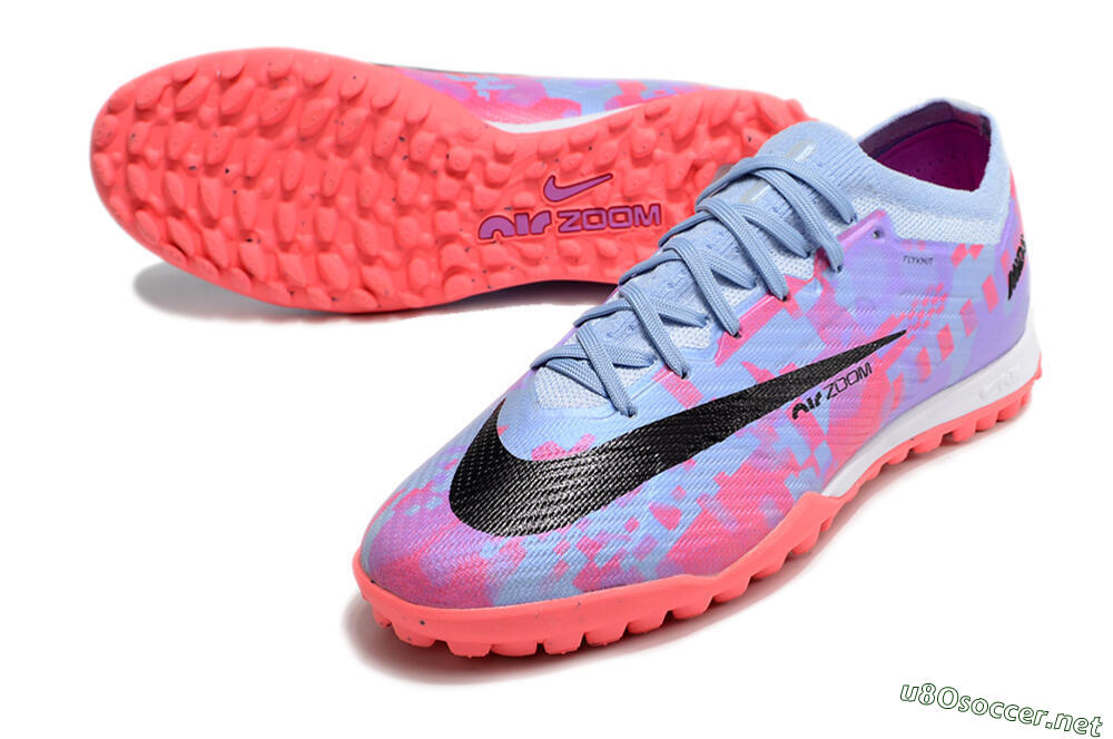 Men's Nike Air Zoom Mercurial Vapor 15 Elite TF Football Shoes - Blue/Purple/Red 3