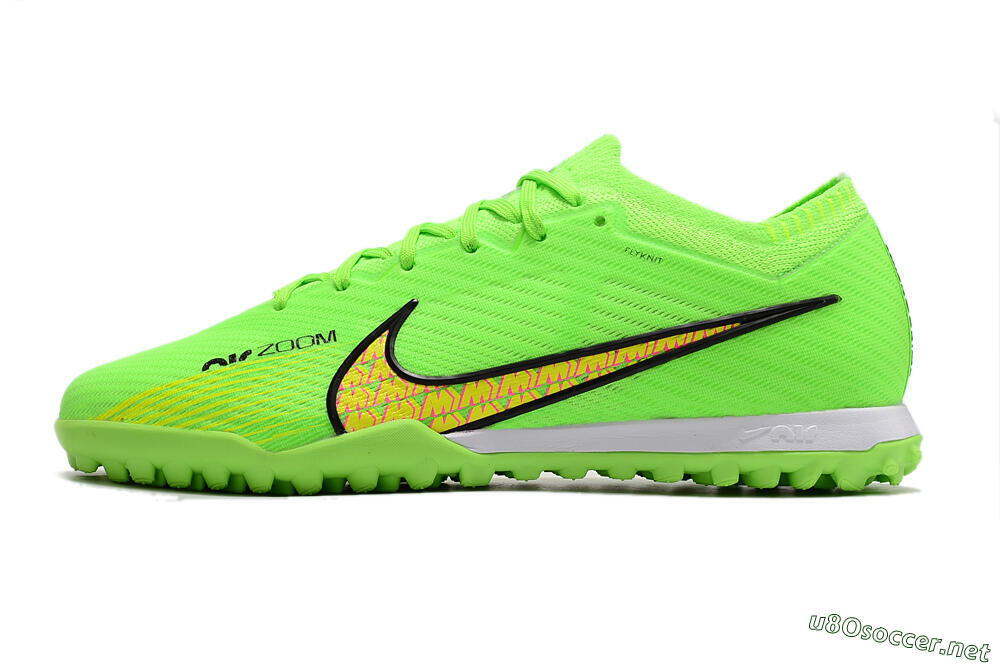 Men's Nike Air Zoom Mercurial Vapor 15 Elite TF Football Shoes - Green/Yellow/Pink 0