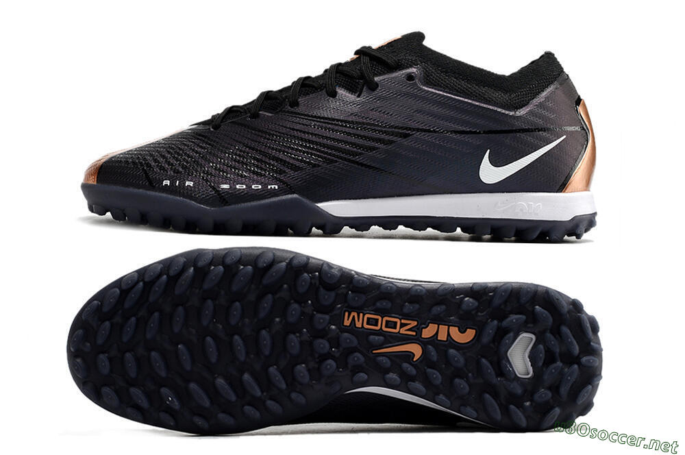 Men's Nike Air Zoom Mercurial Vapor 15 Elite TF Football Shoes - Black/White 1