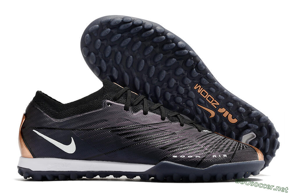 Men's Nike Air Zoom Mercurial Vapor 15 Elite TF Football Shoes - Black/White 2