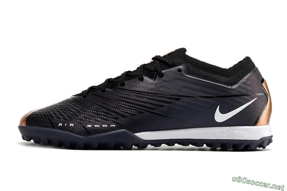 Men's Nike Air Zoom Mercurial Vapor 15 Elite TF Football Shoes - Black/White 0