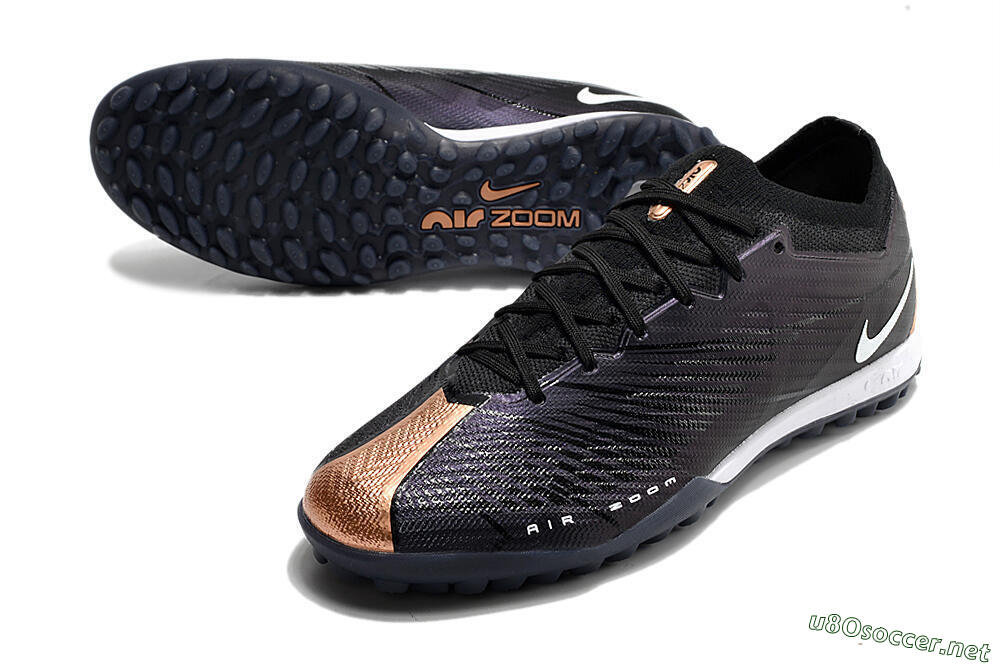 Men's Nike Air Zoom Mercurial Vapor 15 Elite TF Football Shoes - Black/White 3