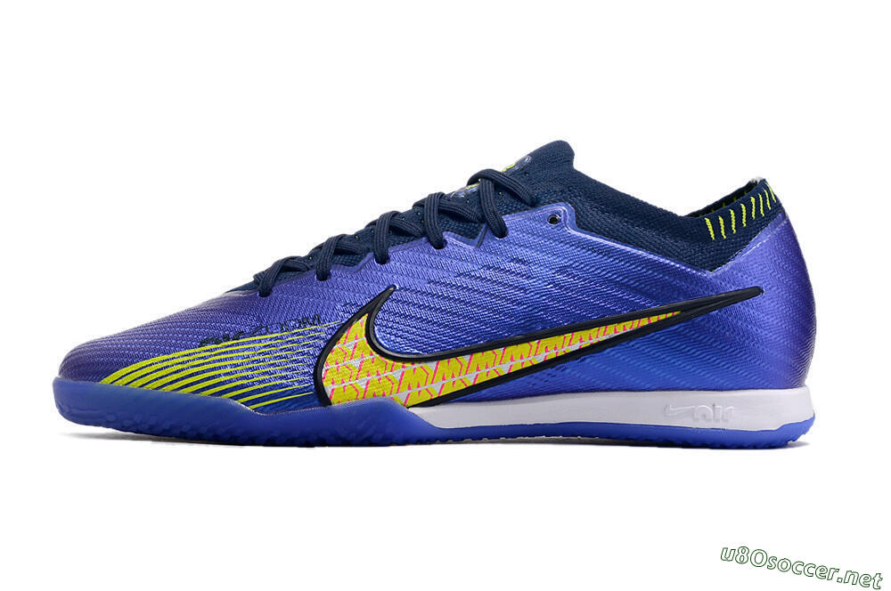 Men's Nike Air Zoom Mercurial Vapor 15 Elite IC Football Shoes - Blue/Green/Yellow 0
