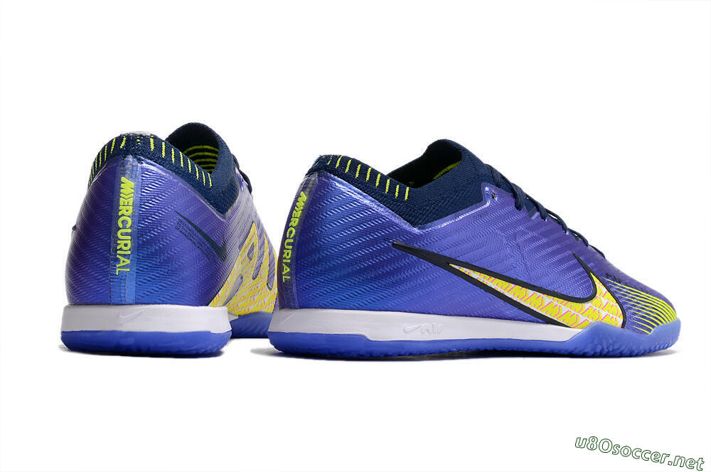 Men's Nike Air Zoom Mercurial Vapor 15 Elite IC Football Shoes - Blue/Green/Yellow 6