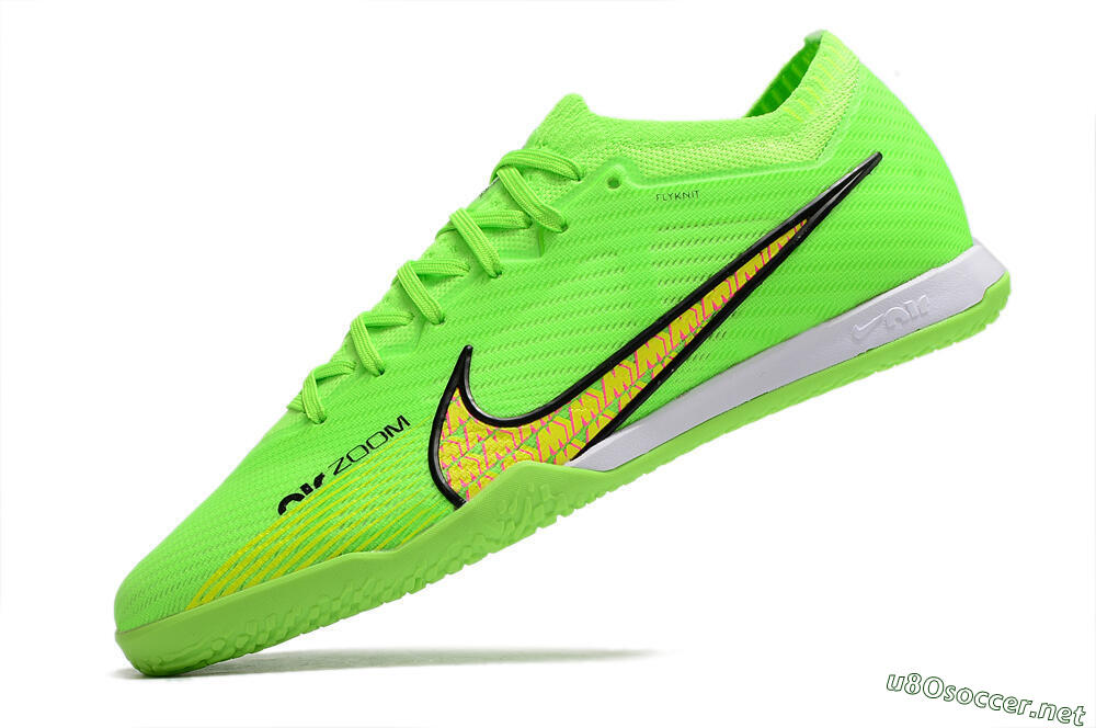 Men's Nike Air Zoom Mercurial Vapor 15 Elite IC Football Shoes - Green/Yellow/Pink 5