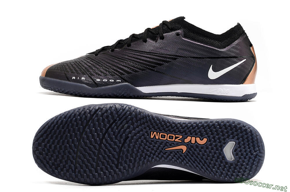 Men's Nike Air Zoom Mercurial Vapor 15 Elite IC Football Shoes - Black/White 1