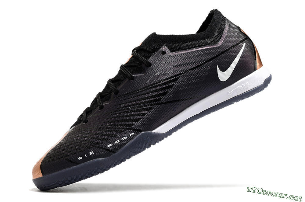 Men's Nike Air Zoom Mercurial Vapor 15 Elite IC Football Shoes - Black/White 5