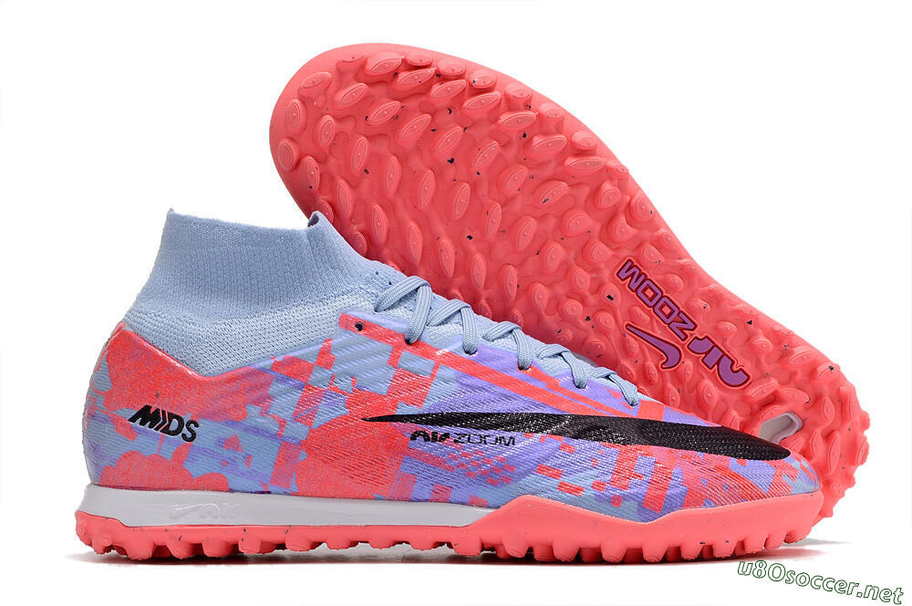 Men's Nike Air Zoom Mercurial Superfly 9 Elite TF Football Shoes - Blue/Purple/Red 2