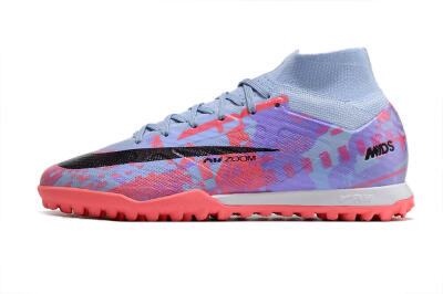 Men's Nike Air Zoom Mercurial Superfly 9 Elite TF Football Shoes - Blue/Purple/Red
