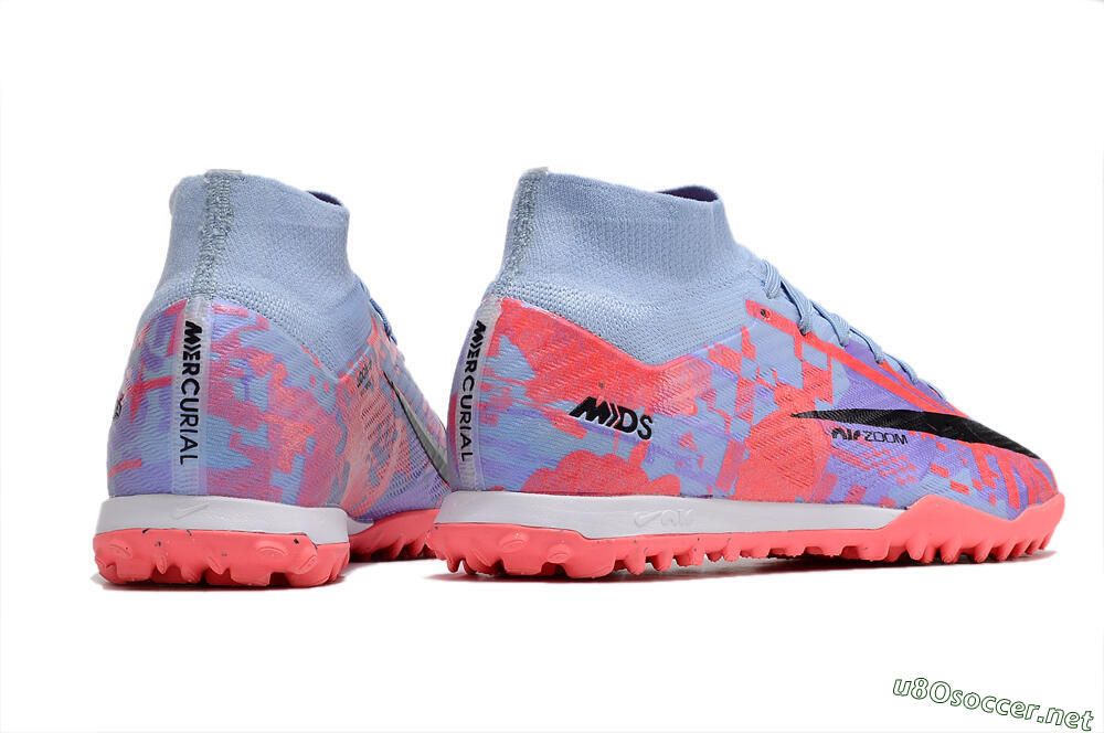 Men's Nike Air Zoom Mercurial Superfly 9 Elite TF Football Shoes - Blue/Purple/Red 6