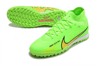 Men's Nike Air Zoom Mercurial Superfly 9 Elite TF Football Shoes - Green/Yellow/Pink