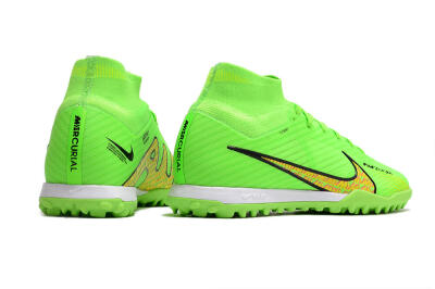 Men's Nike Air Zoom Mercurial Superfly 9 Elite TF Football Shoes - Green/Yellow/Pink