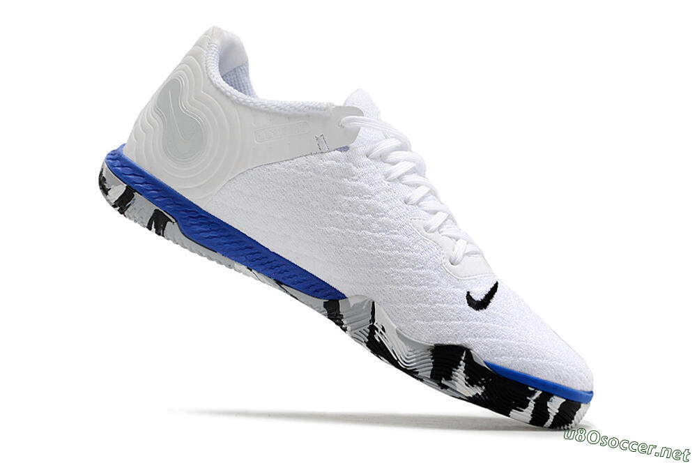 Men's Nike Reactgato IC Football Shoes - White/Black/Blue 4
