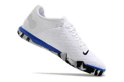 Men's Nike Reactgato IC Football Shoes - White/Black/Blue