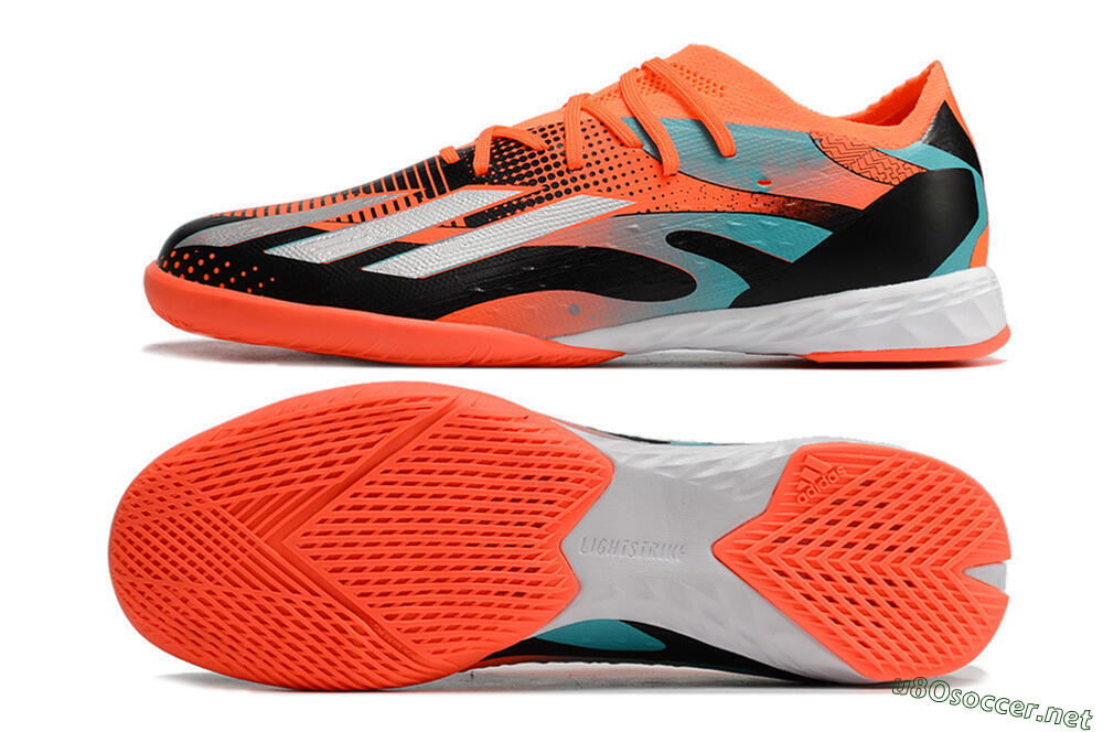 Men's Adidas X Speedportal.1 IC Football Shoes - Orange/Silver/Black/Blue 1