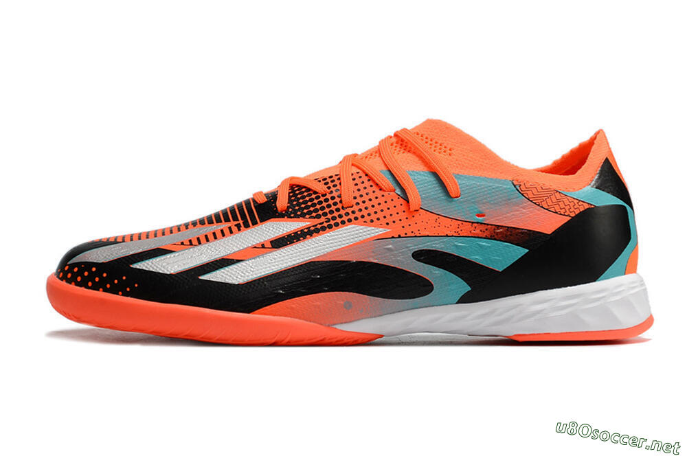 Men's Adidas X Speedportal.1 IC Football Shoes - Orange/Silver/Black/Blue 0