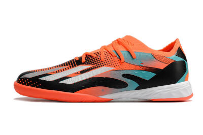 Men's Adidas X Speedportal.1 IC Football Shoes - Orange/Silver/Black/Blue