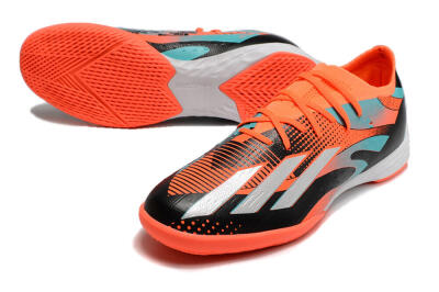Men's Adidas X Speedportal.1 IC Football Shoes - Orange/Silver/Black/Blue