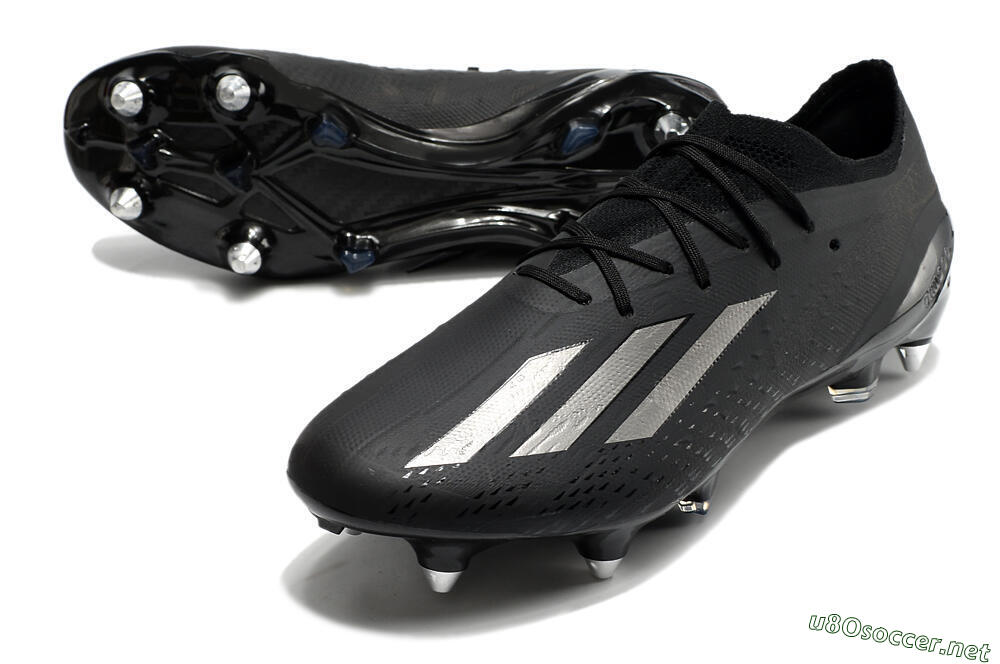 Men's Adidas X Speedportal.1 SG Football Boots - Black/Grey 3